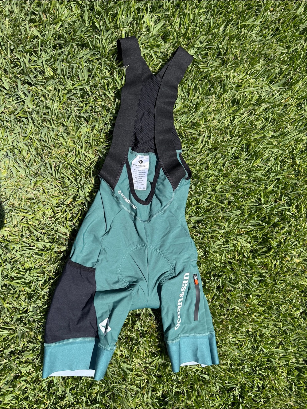 Ocean & San Solution Two Cargo Bibs Men’s Small Jade Cycling Bib Shorts